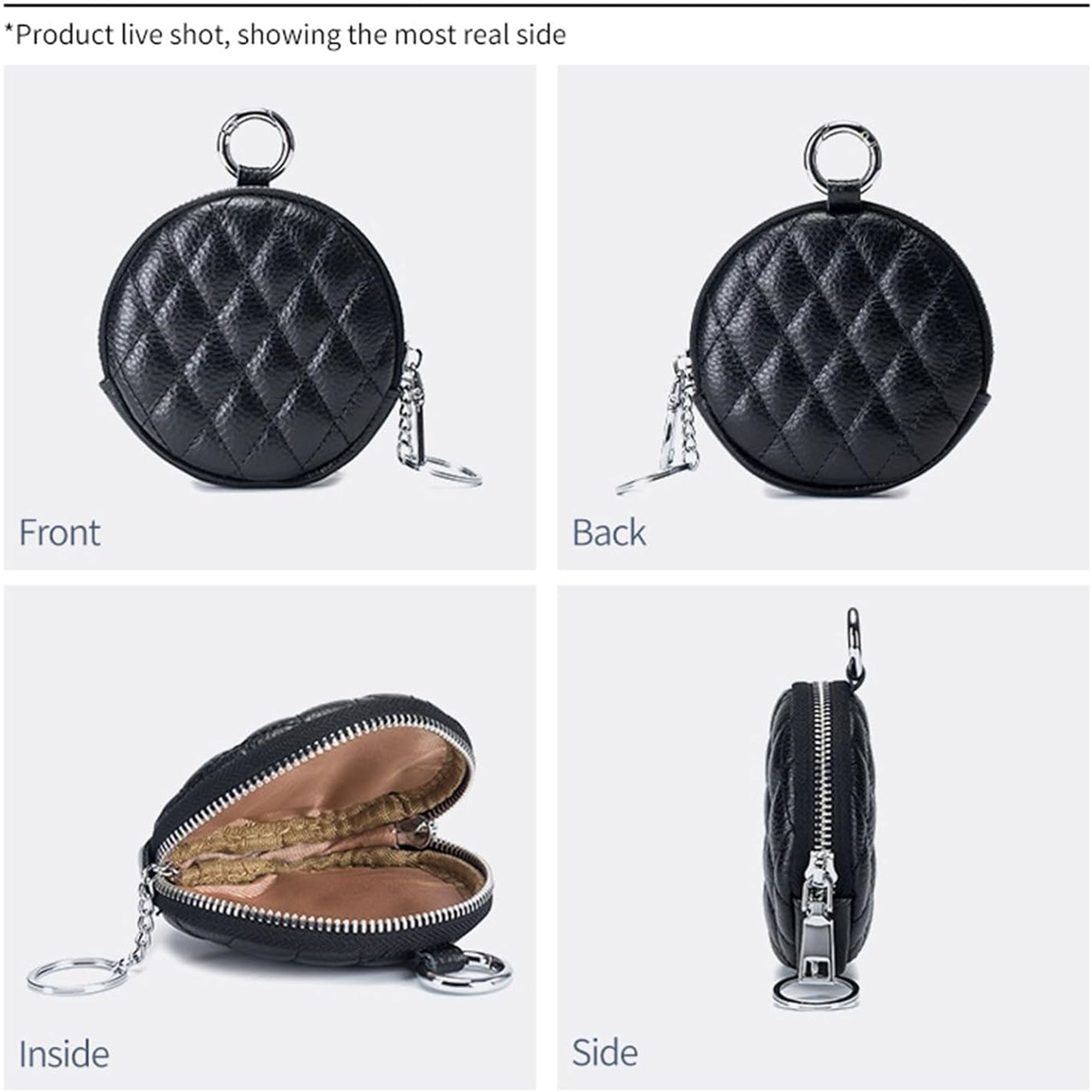 Round Coin Purse With Keychain Item No#31175 - Image 3