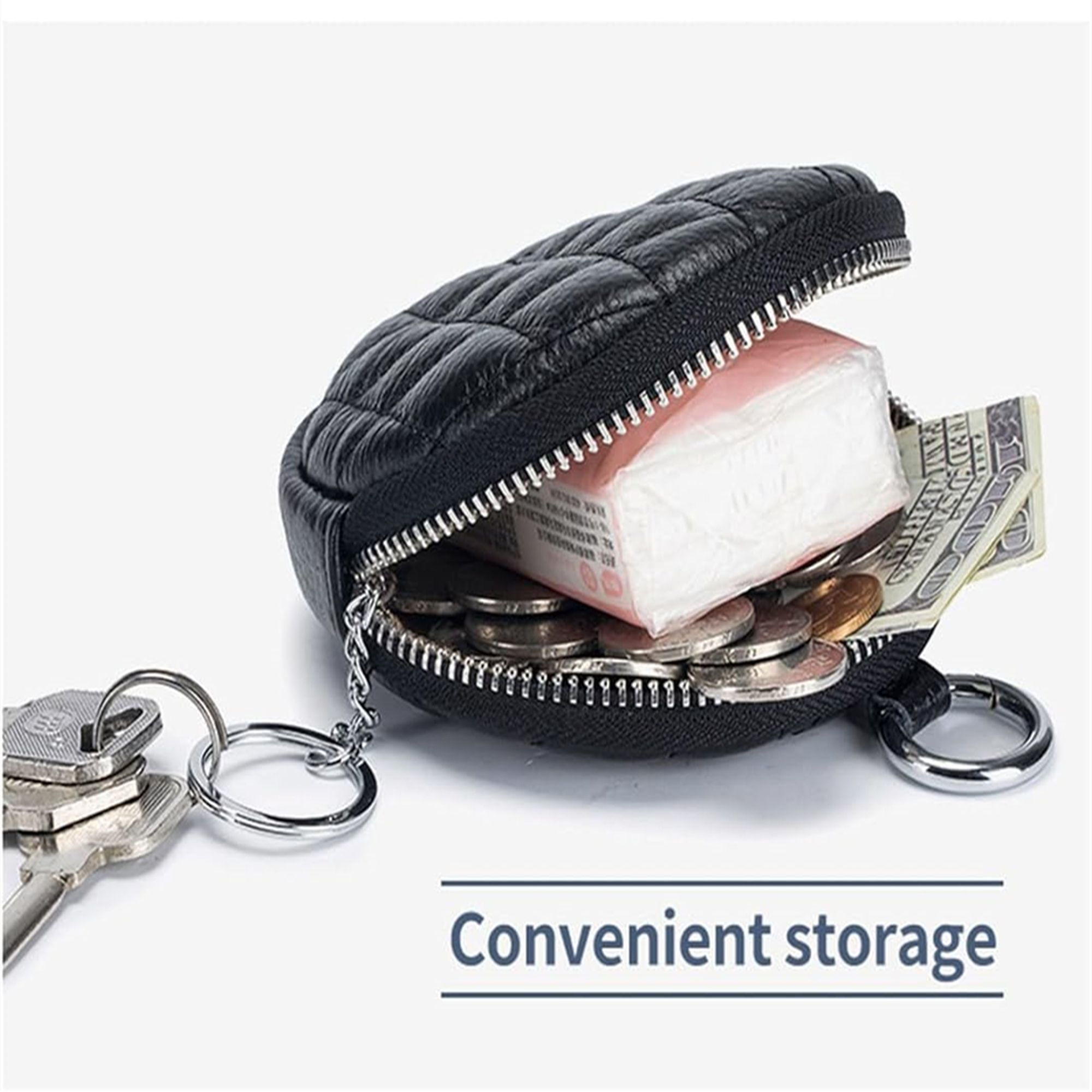 Round Coin Purse With Keychain Item No#31175 - Image 4