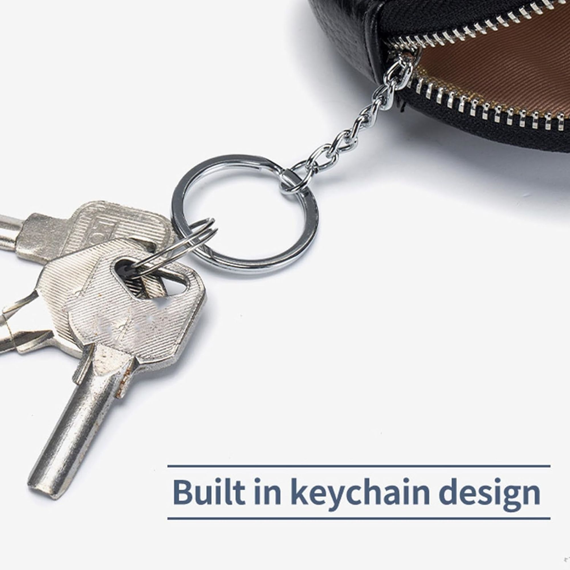 Round Coin Purse With Keychain Item No#31175 - Image 5