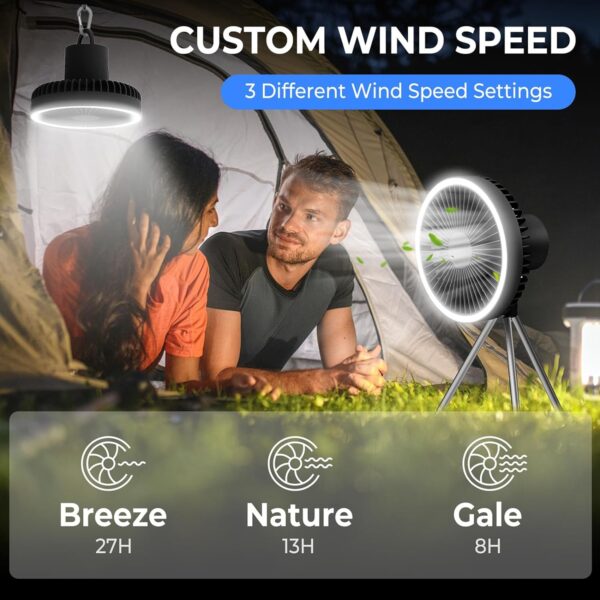 Camping Fan With Led Lantern Item No#31185 - Image 2