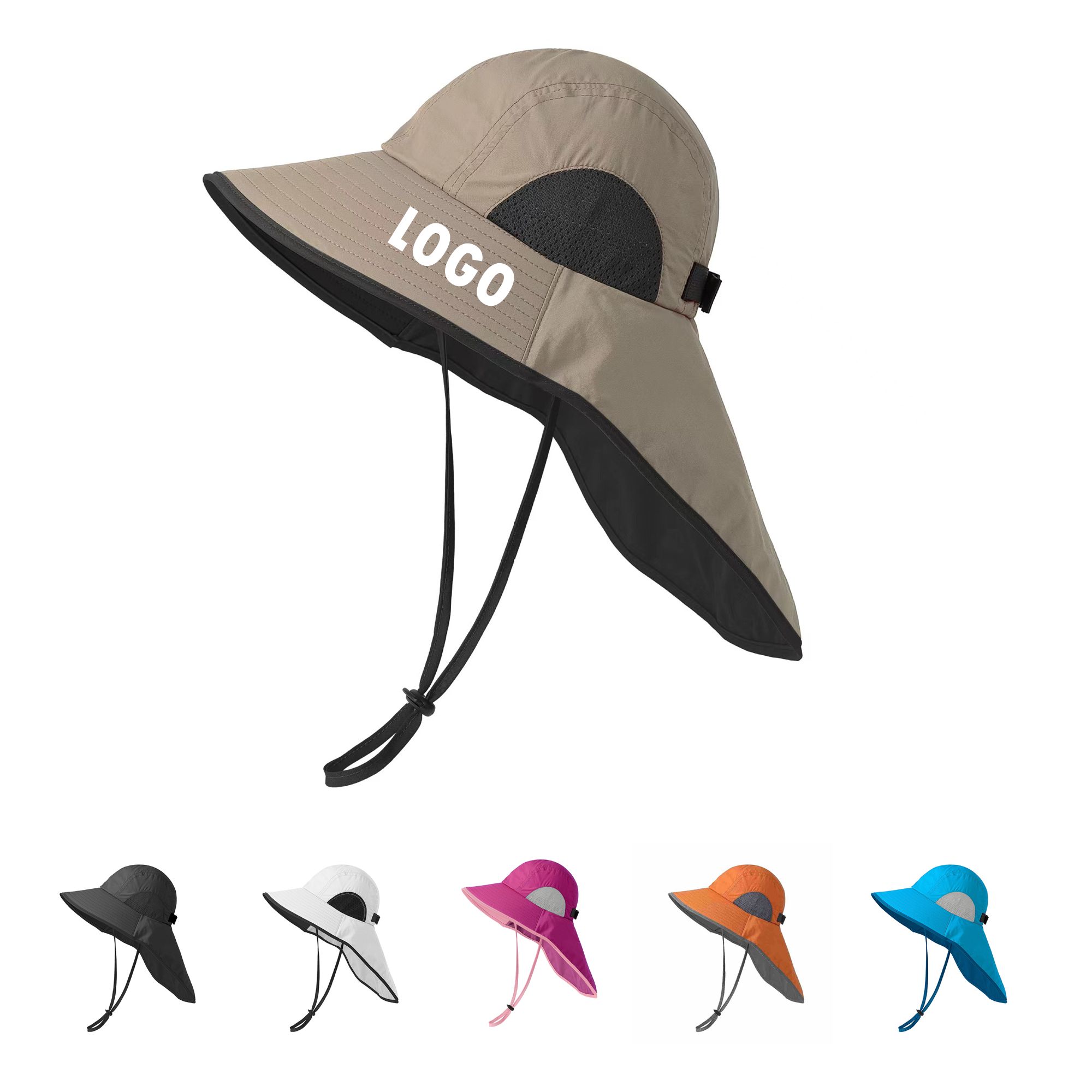 Uv Sun Hat With Neck Flap Item No#31189