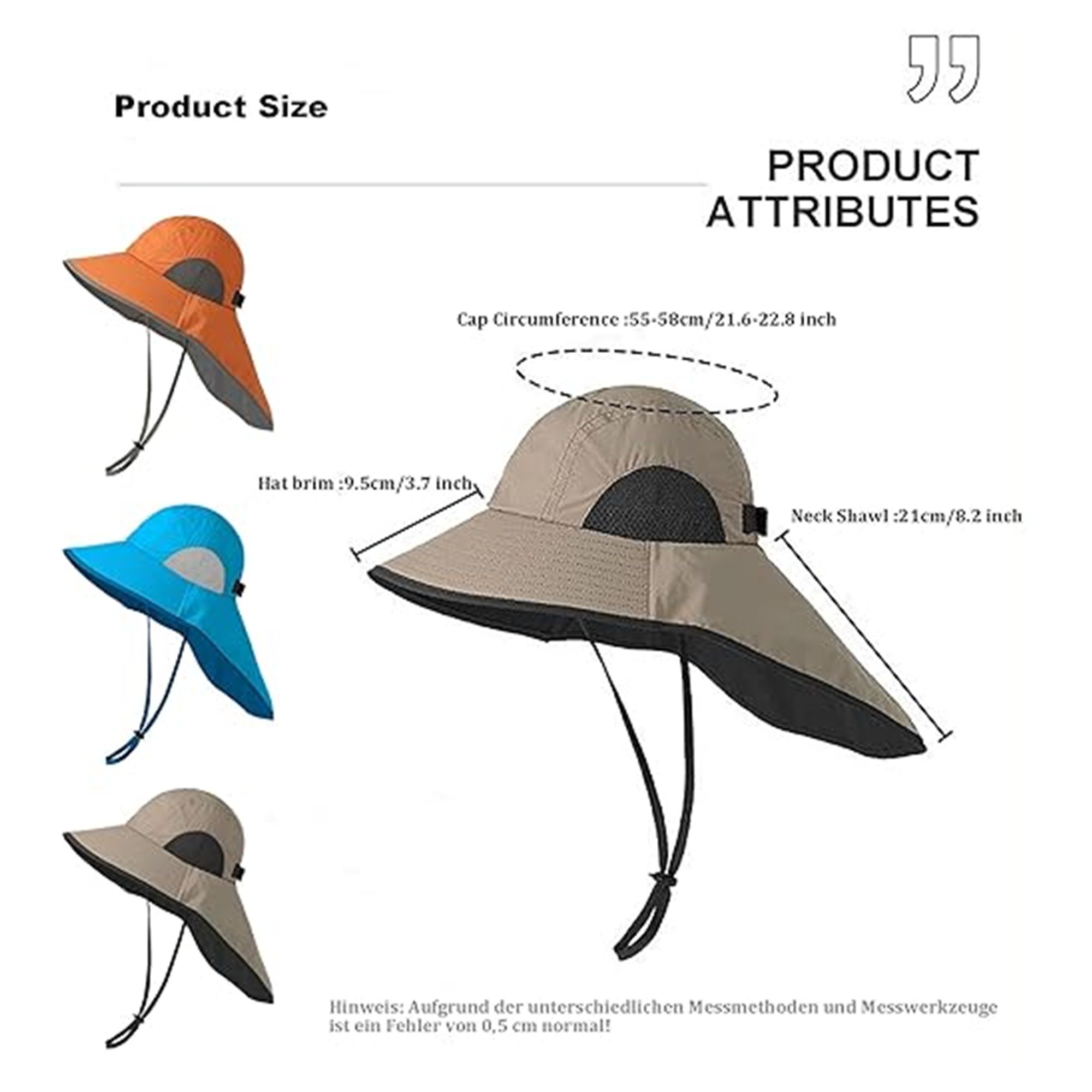 Uv Sun Hat With Neck Flap Item No#31189 - Image 2