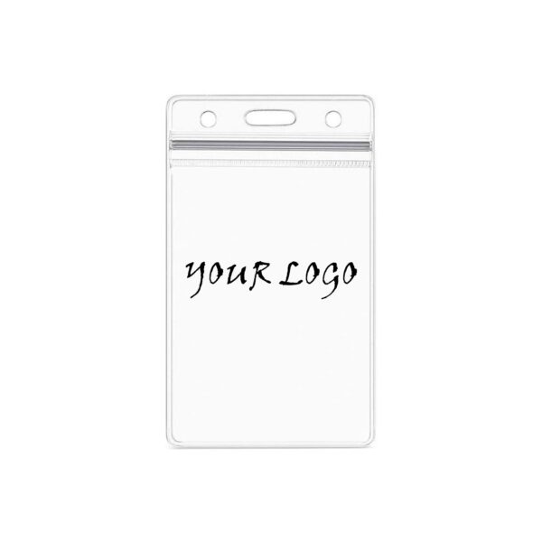 Clear Plastic Vertical Name Id Card Holder Item No#31199