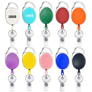 Retractable Carabiner Badge Reel With Clips Item No#31200