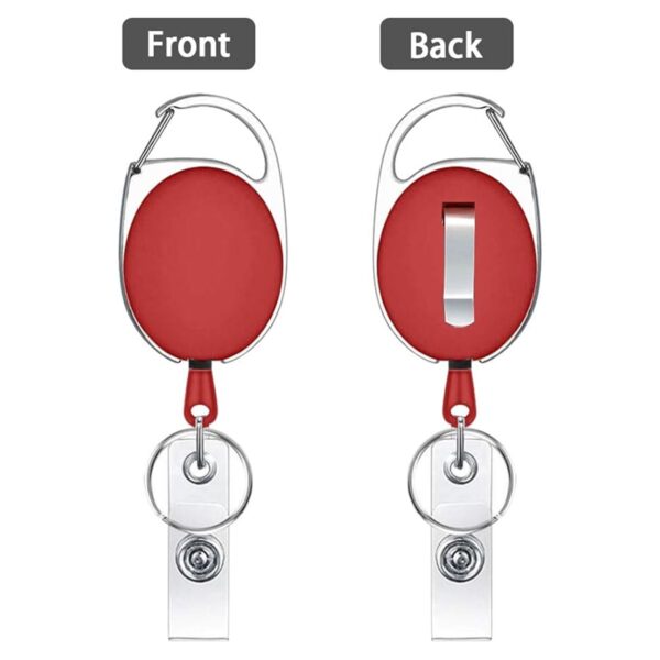 Retractable Carabiner Badge Reel With Clips Item No#31200 - Image 2