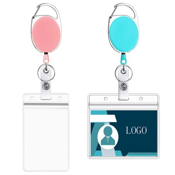 Retractable Carabiner Badge Reel With Clips Item No#31200 - Image 4