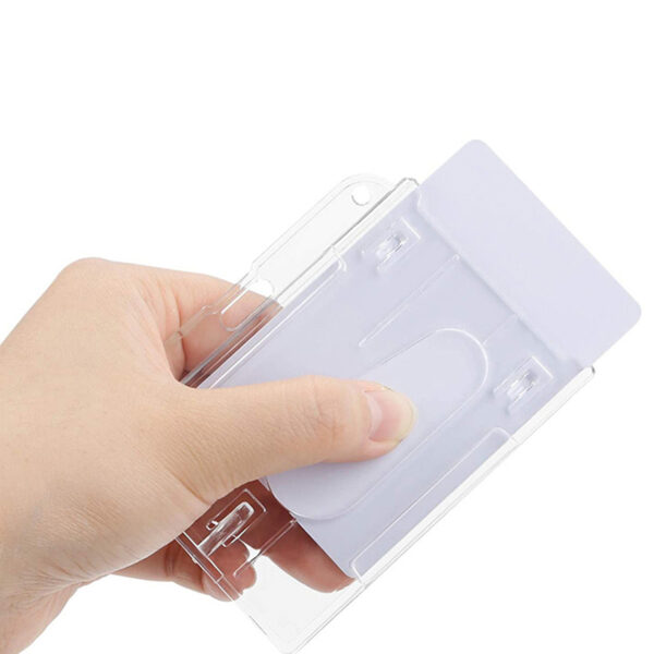 Clear Horizontal Badge Holder With Thumb Slot Item No#31201 - Image 3
