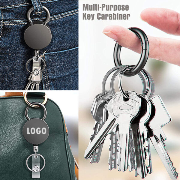 Round Retractable Badge Holders With Belt Clip Item No#31202 - Image 5