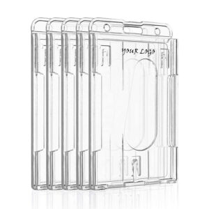 Clear Vertical Badge Holder With Thumb Slot Item No#31204