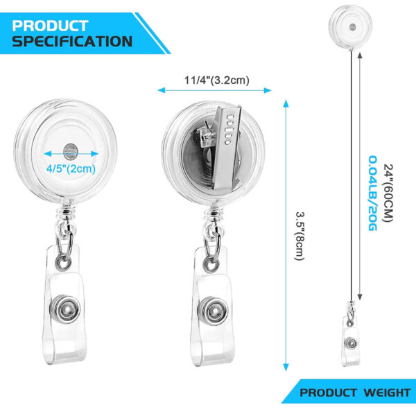 Candy Color Retractable Badge Reel Item No#31207 - Image 2
