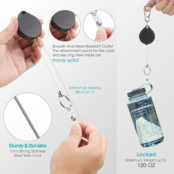 Retractable Badge Holder Reel And Keychain Item No#31208 - Image 4