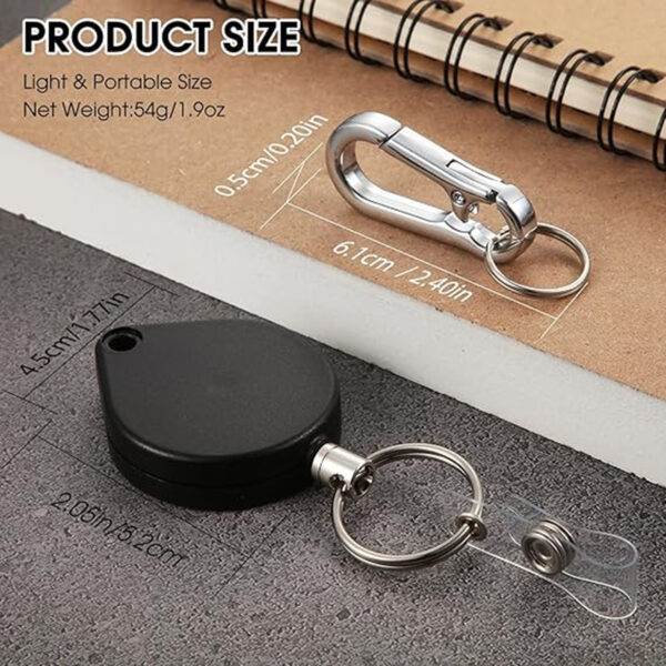 Retractable Badge Holder Reel And Keychain Item No#31208 - Image 5