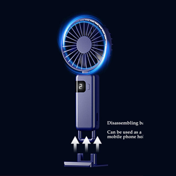 Handheld Rechargeable Fan With Led Display Item No#31222 - Image 4
