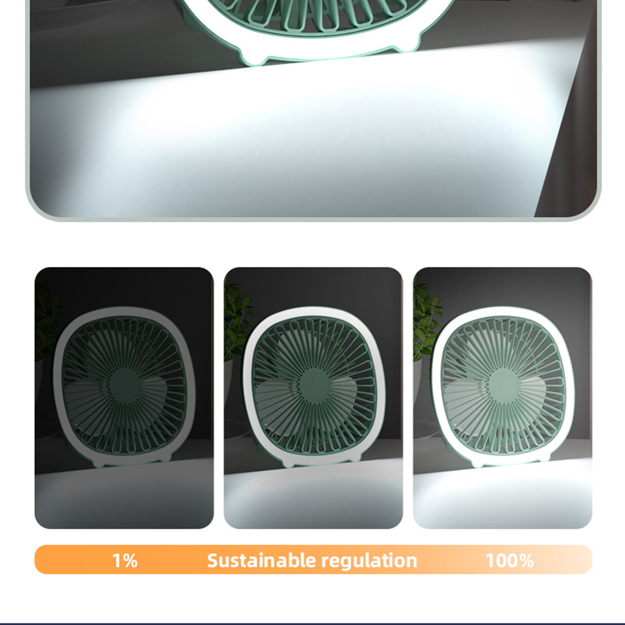 Rechargeable Small Ceiling Fan With Light Item No#31225 - Image 4