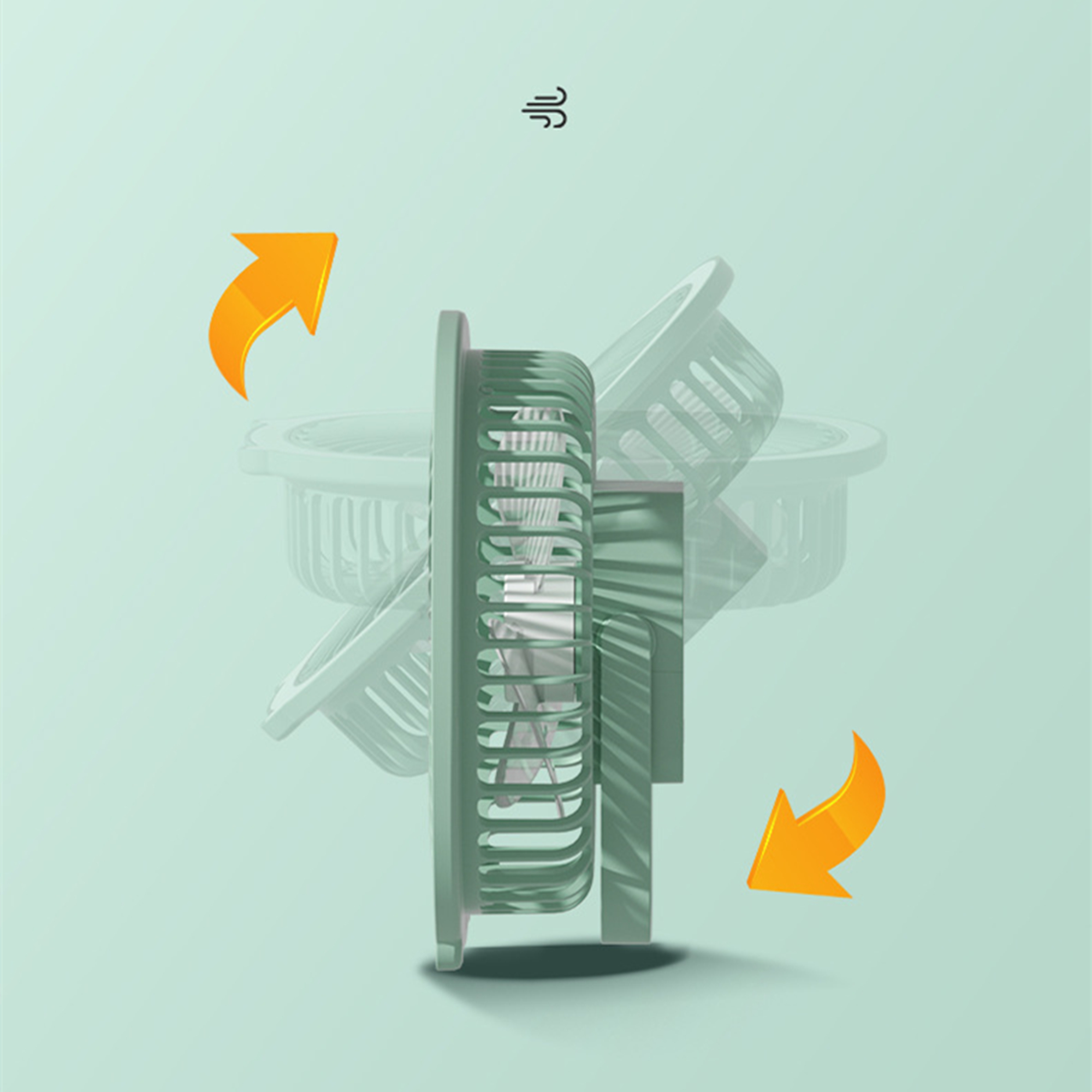 Rechargeable Small Ceiling Fan With Light Item No#31225 - Image 5