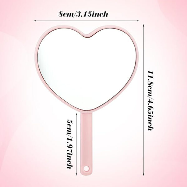 Heart-Shaped Handheld Mirror Item No#31228 - Image 2