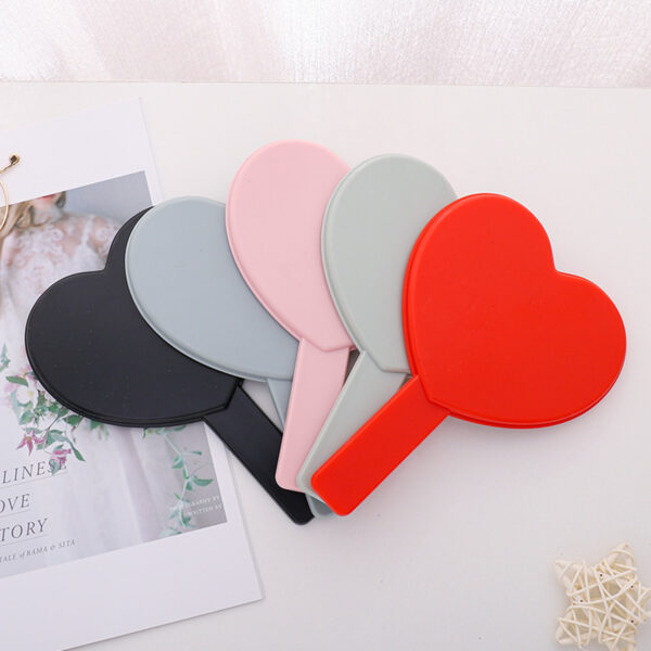 Heart-Shaped Travel Handheld Mirror Item No#31230 - Image 3