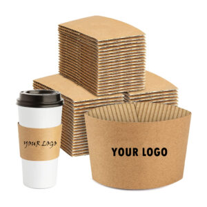 100Pcs 10-20Oz Kraft Paper Coffee Cup Sleeves Item No#31253