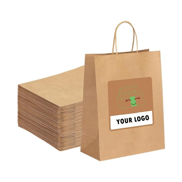 Large Brown Kraft Paper Bags With Handle Item No#31255