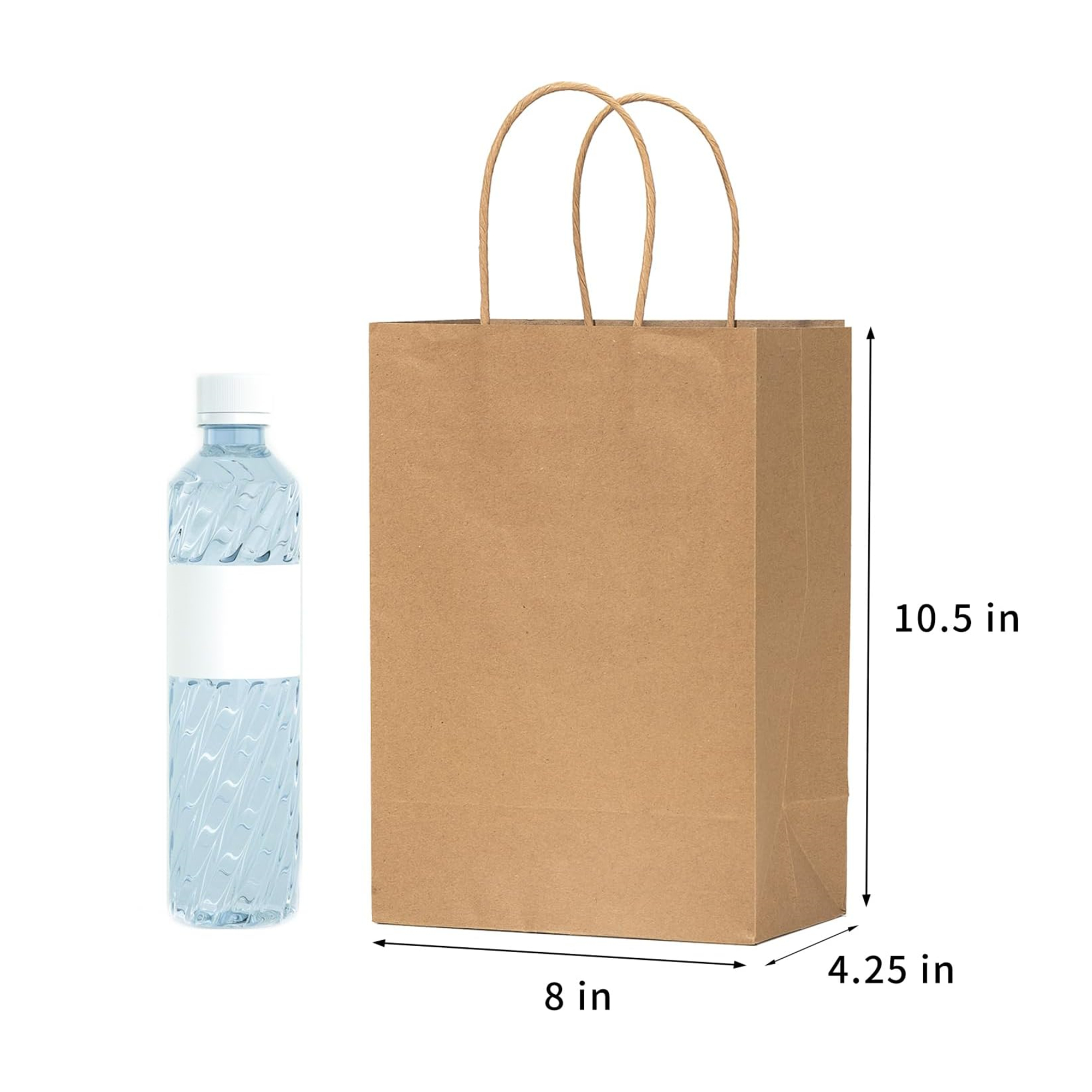 Small Brown Paper Bags With Handles Item No#31256 - Image 2