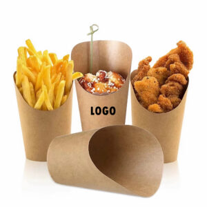 12Oz 100 Pack Disposable Paper French Fry Cups Item No#31262