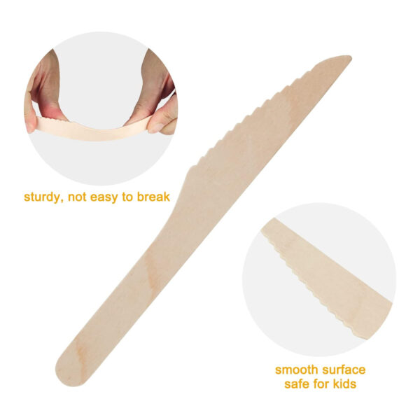Disposable Wooden Knifes -Pack Of 100 Item No#31267 - Image 3