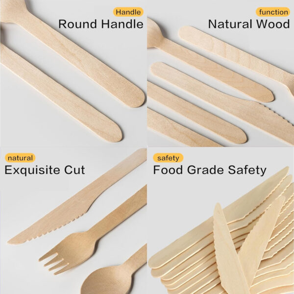 Disposable Wooden Knifes -Pack Of 100 Item No#31267 - Image 4