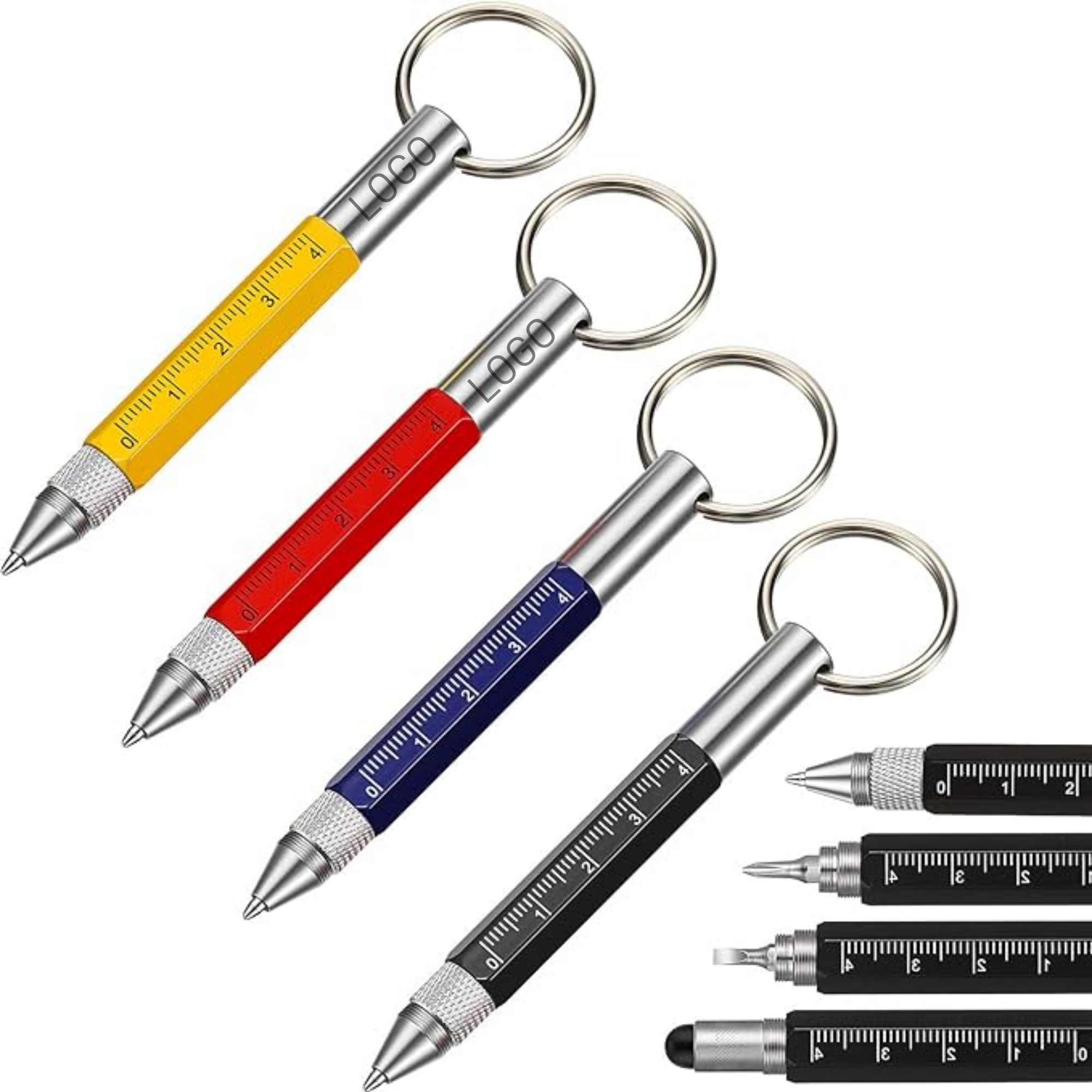 6 In 1 Multitool Tech Tool Pen Withkey Ring Item No#31295
