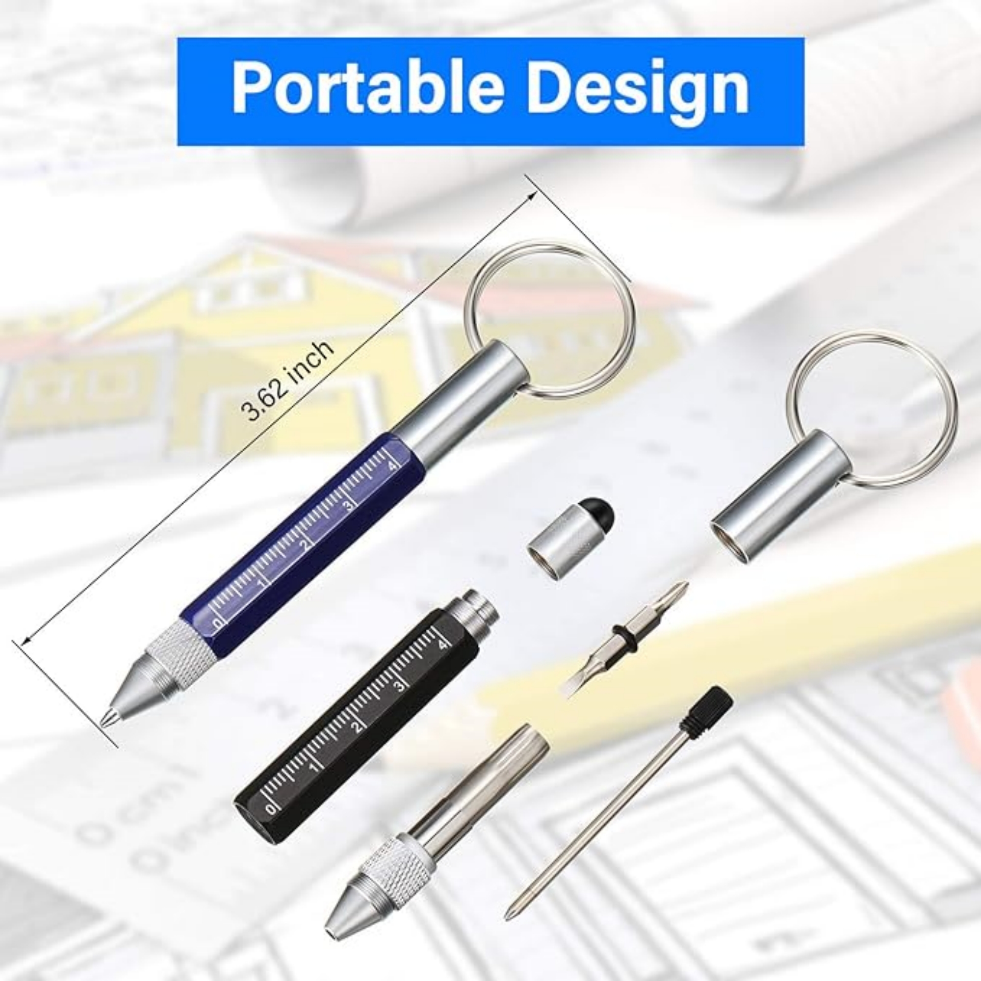 6 In 1 Multitool Tech Tool Pen Withkey Ring Item No#31295 - Image 3