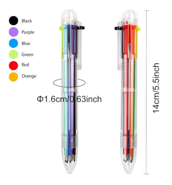 6-In-1 Multicolor Ballpoint Pen Item No#31302 - Image 3