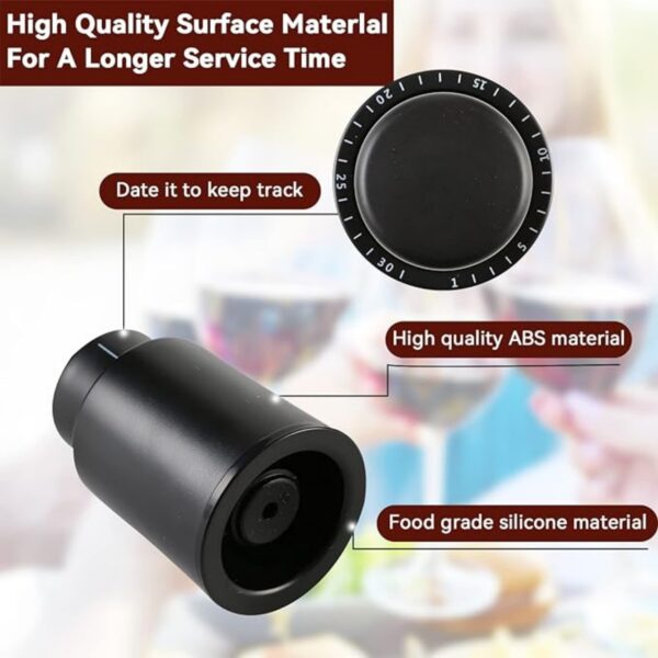Real Vacuum Wine Stopper Item No#31306 - Image 3