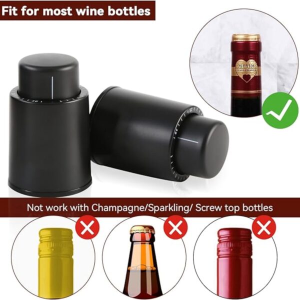 Real Vacuum Wine Stopper Item No#31306 - Image 4