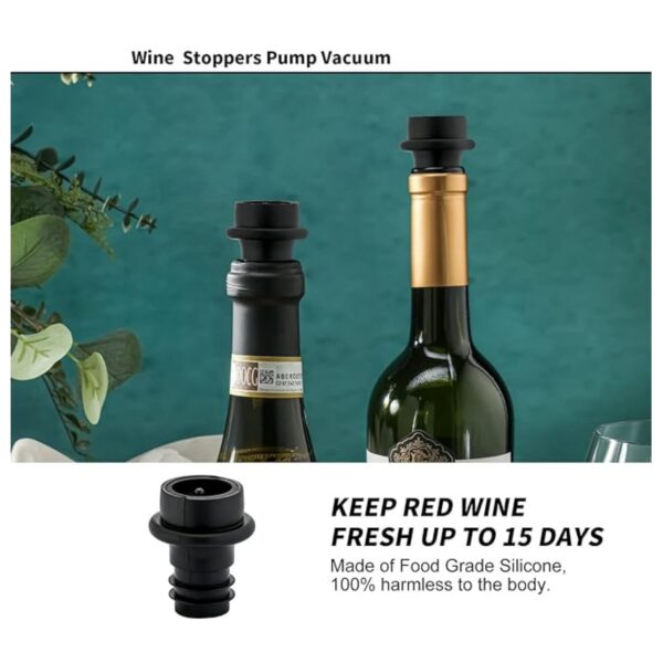Wine Saver Pump With 4 Vacuum Stopper Item No#31307 - Image 4