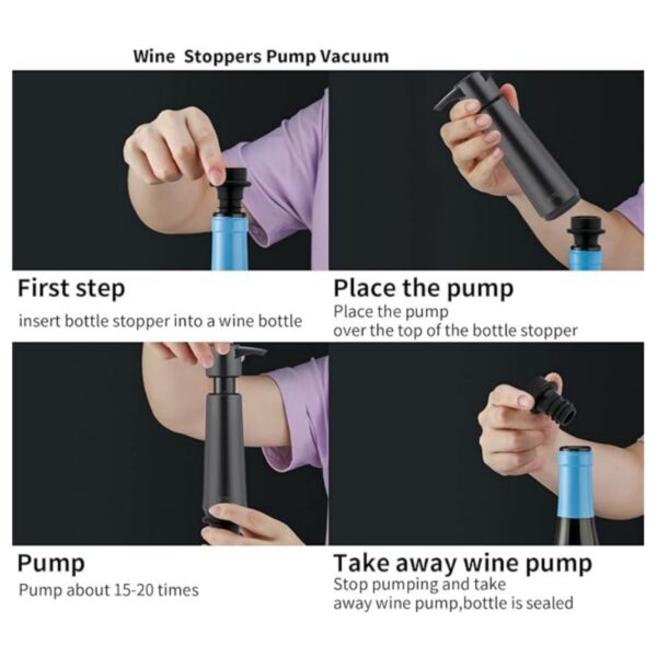 Wine Saver Pump With 4 Vacuum Stopper Item No#31307 - Image 5