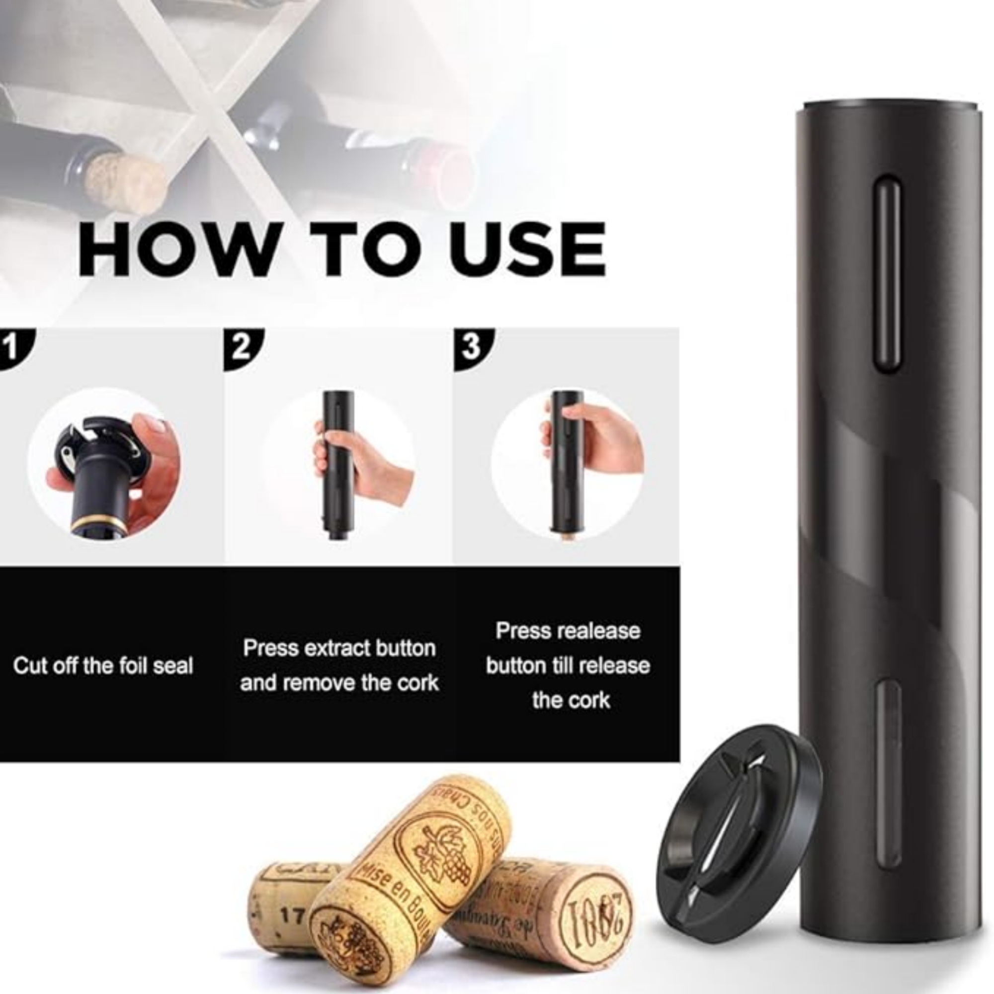 Electric Wine Opener Item No#31308 - Image 5