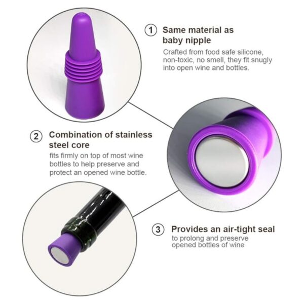 Reusable Wine Bottle Stopper Item No#31310 - Image 4