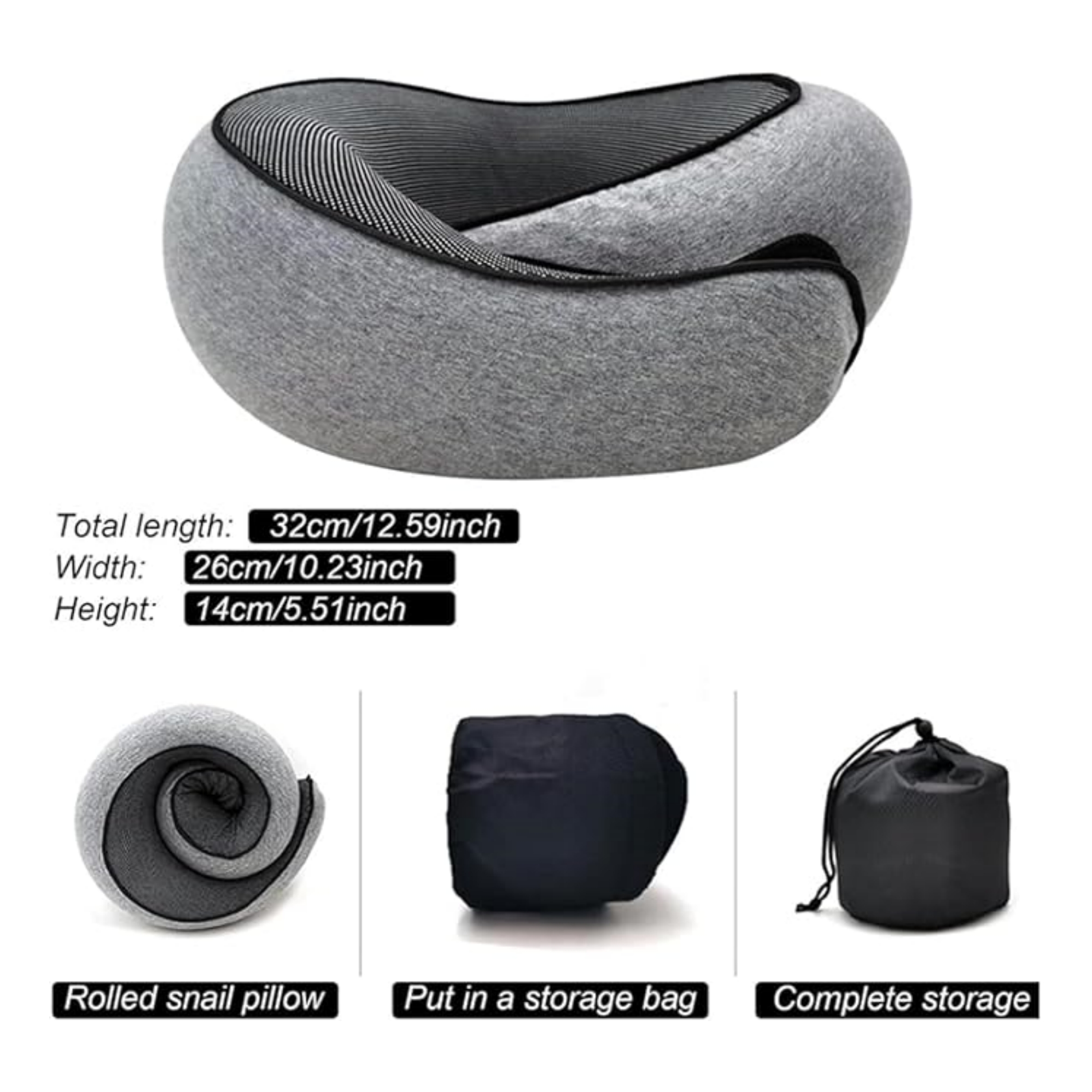 Memory Foam Travel Pillow Item No#31319 - Image 3