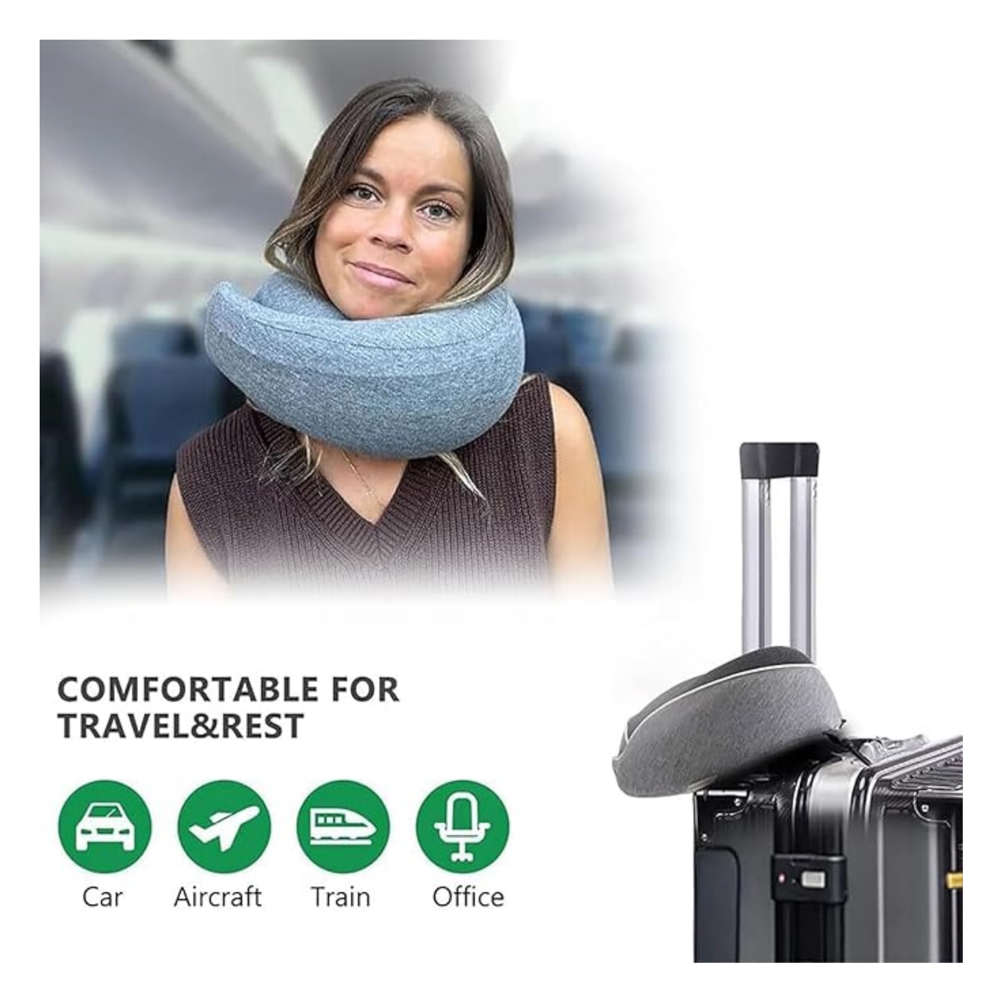 Memory Foam Travel Pillow Item No#31319 - Image 5