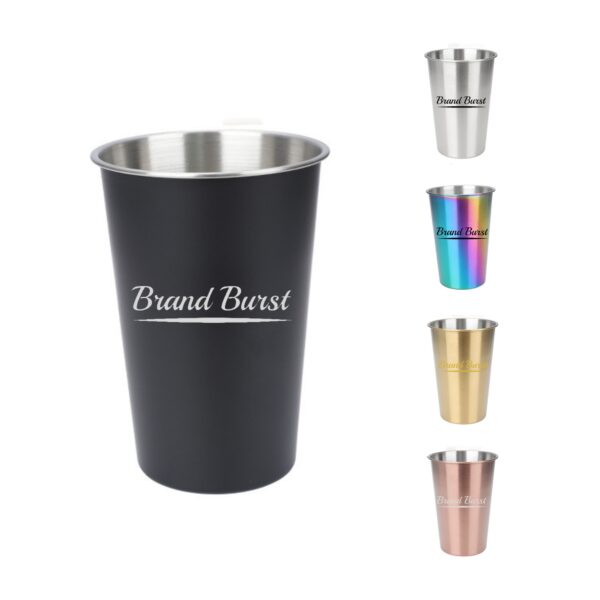 Black Stainless Steel Pint Cups Item No#31326