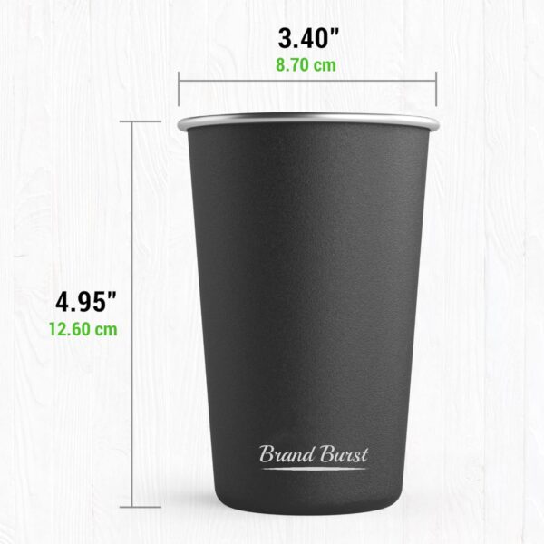 Black Stainless Steel Pint Cups Item No#31326 - Image 3