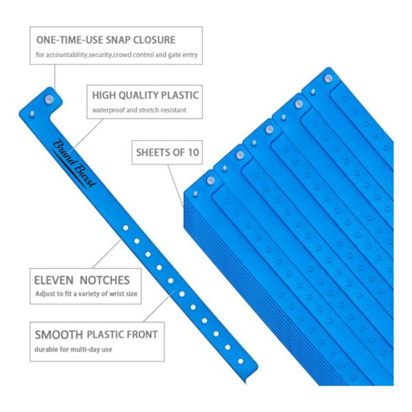 Disposable Neon Plastic Wristband 100 Pack Item No#31331 - Image 4