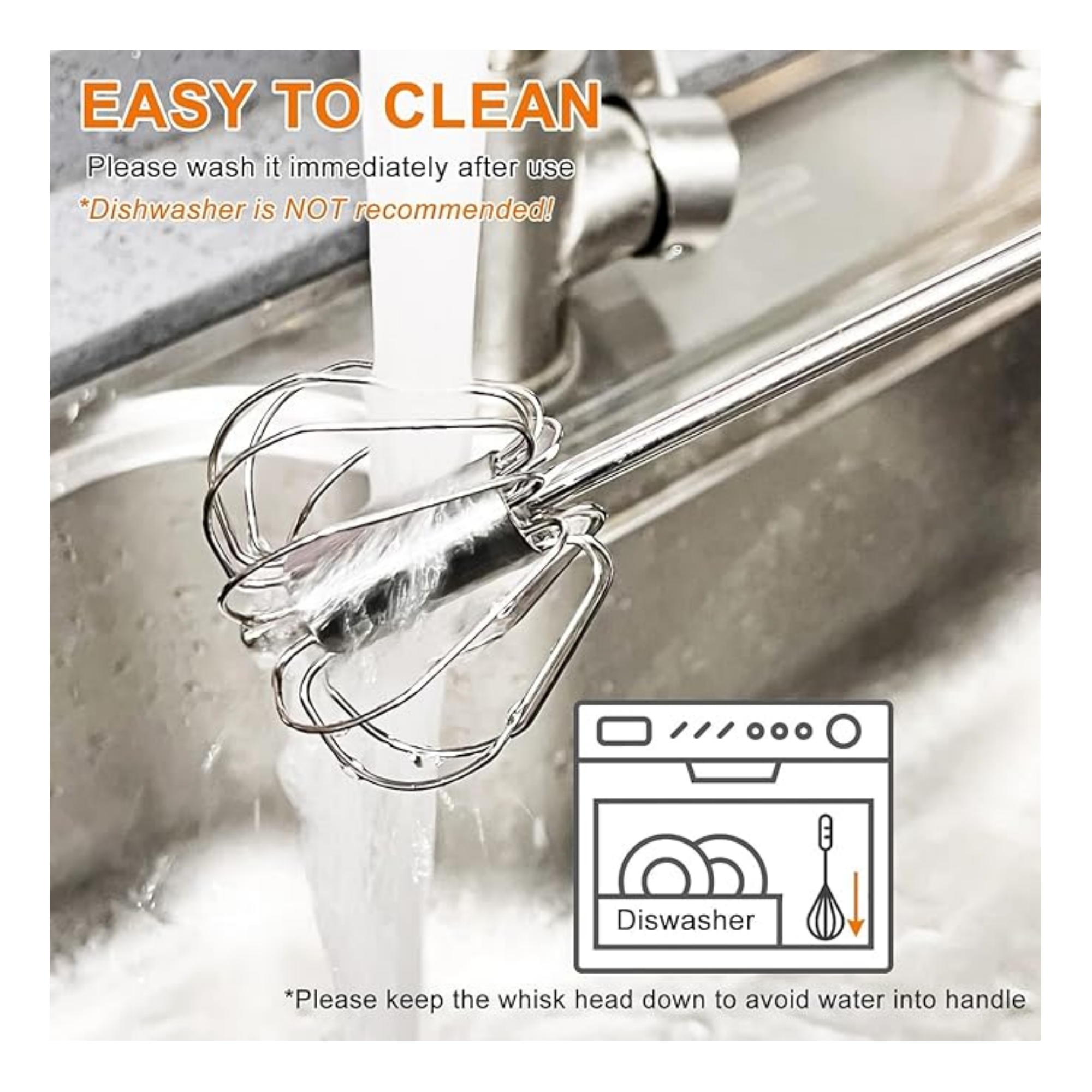 12" Hand Push Rotary Whisk Item No#31339 - Image 5