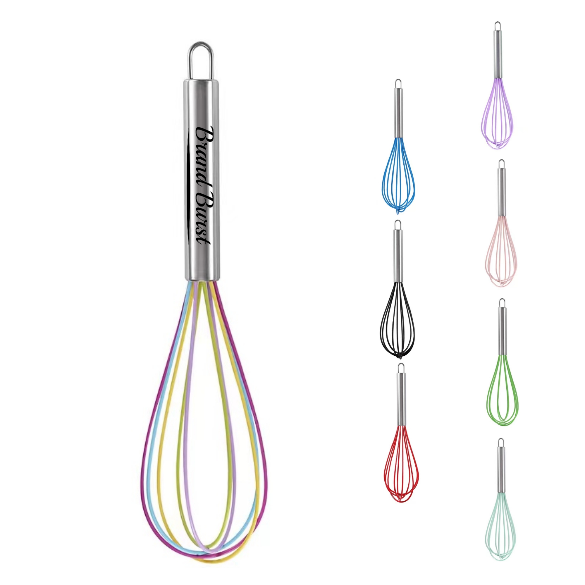 Silicone Whisk With Stainless Steel Handle Item No#31341