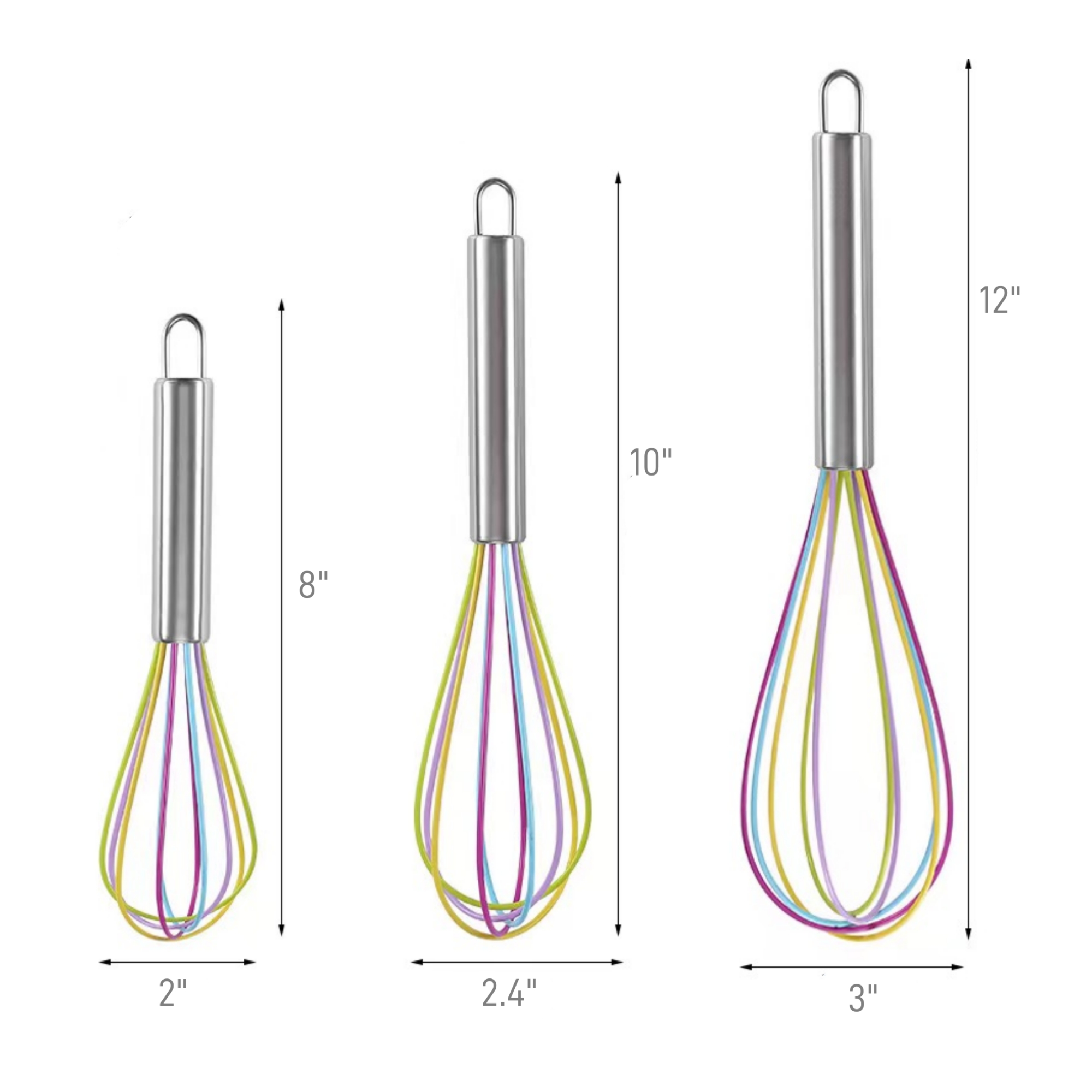 Silicone Whisk With Stainless Steel Handle Item No#31341 - Image 3