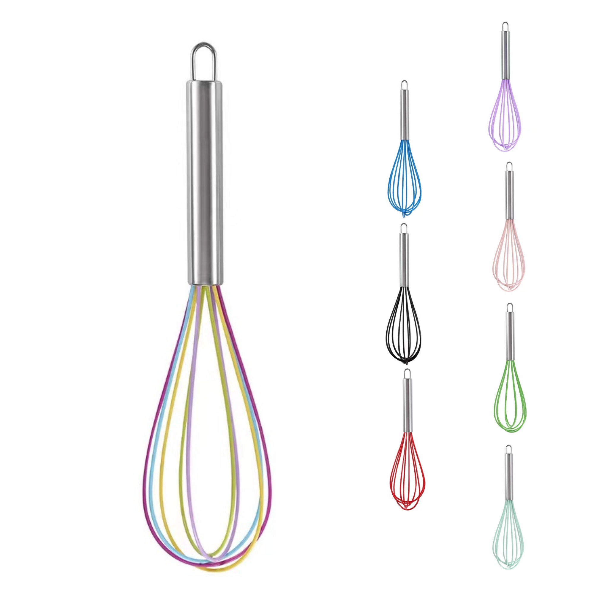 Silicone Whisk With Stainless Steel Handle Item No#31341 - Image 2