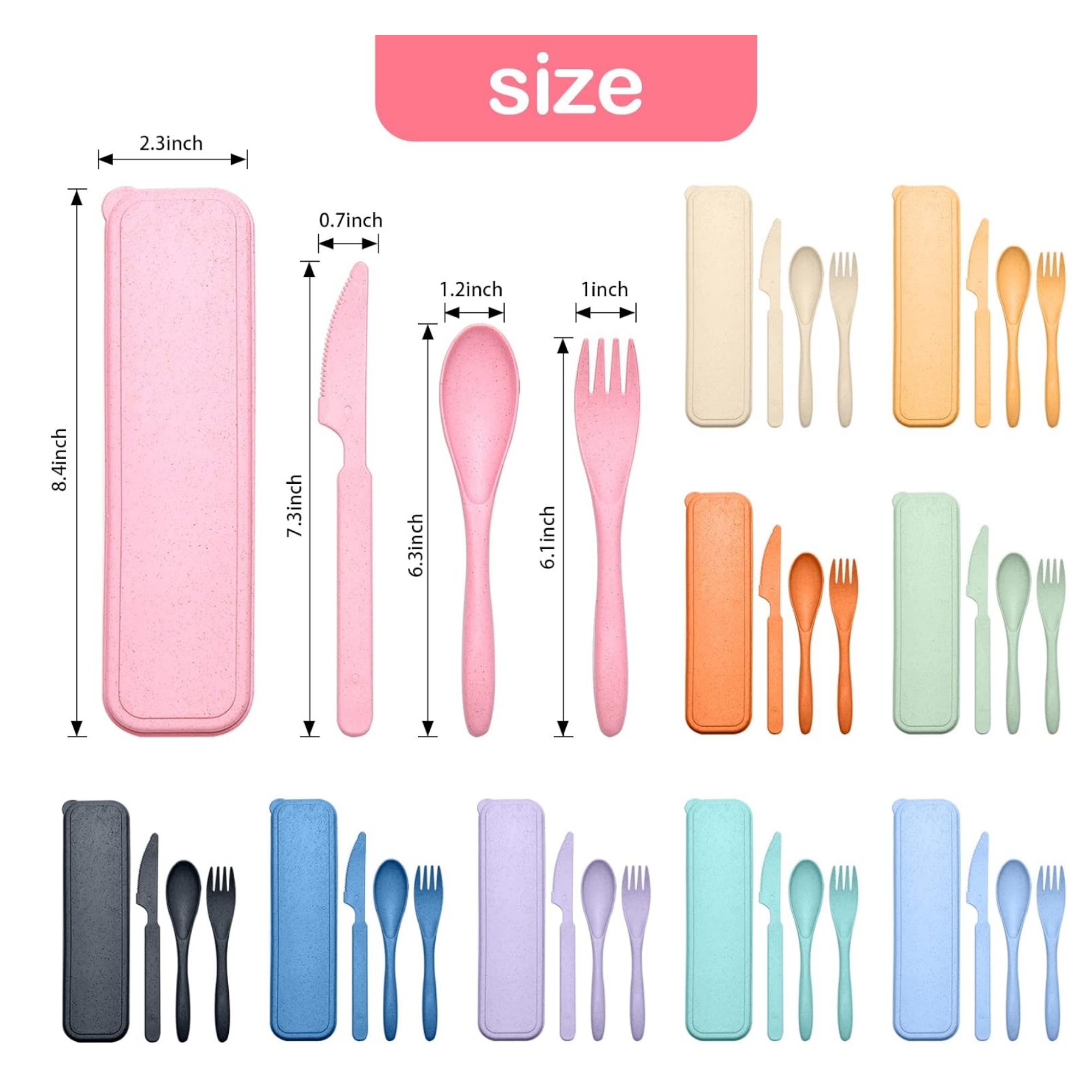 Reusable Travel Utensils Set With Case Item No#31344 - Image 3