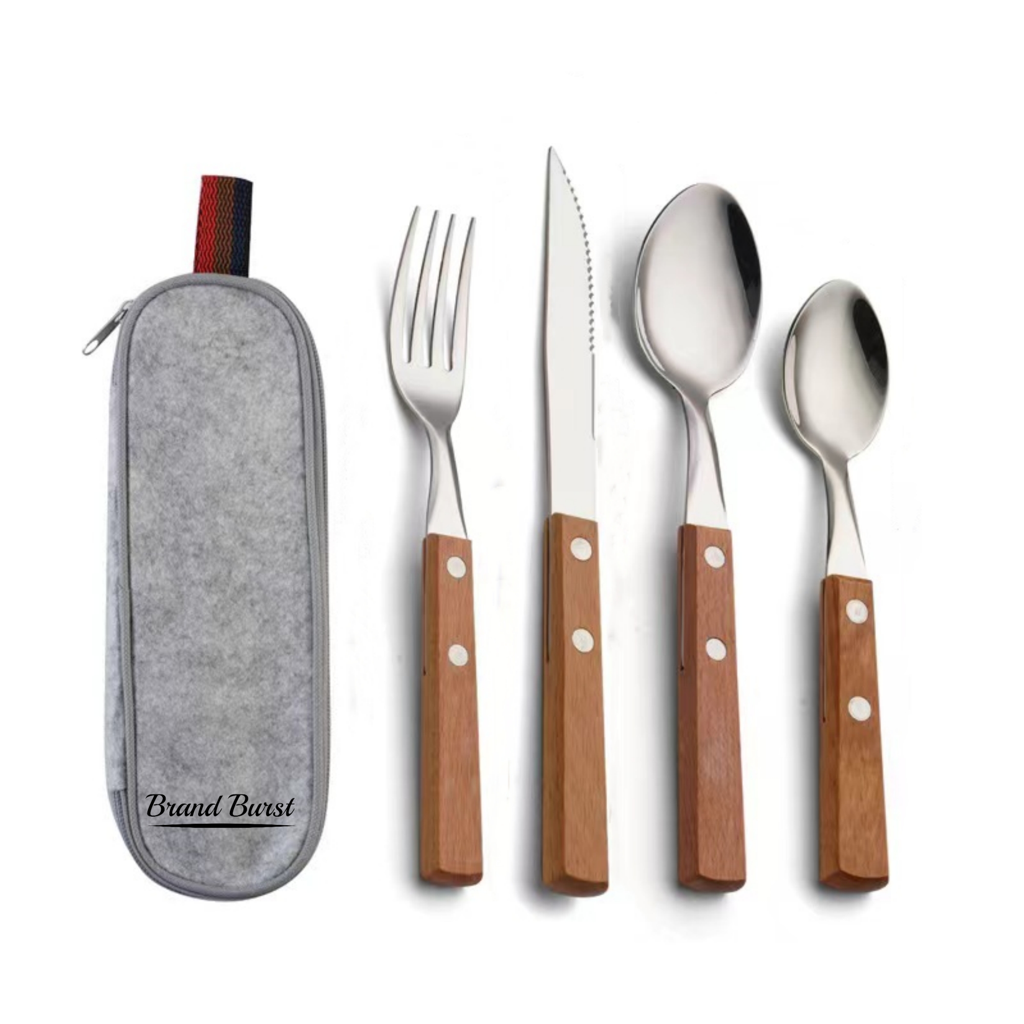 Stainless Steel Travel Utensils Set With Case Item No#31346