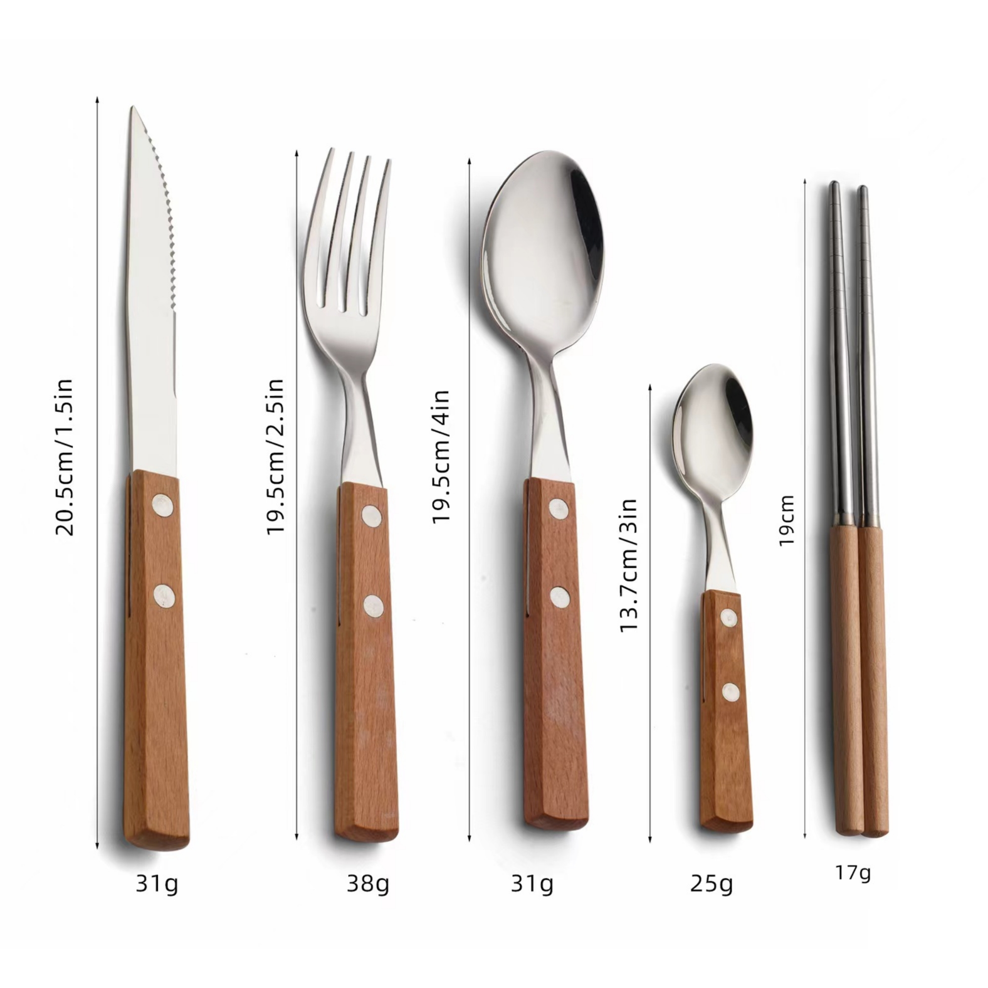 Stainless Steel Travel Utensils Set With Case Item No#31346 - Image 2