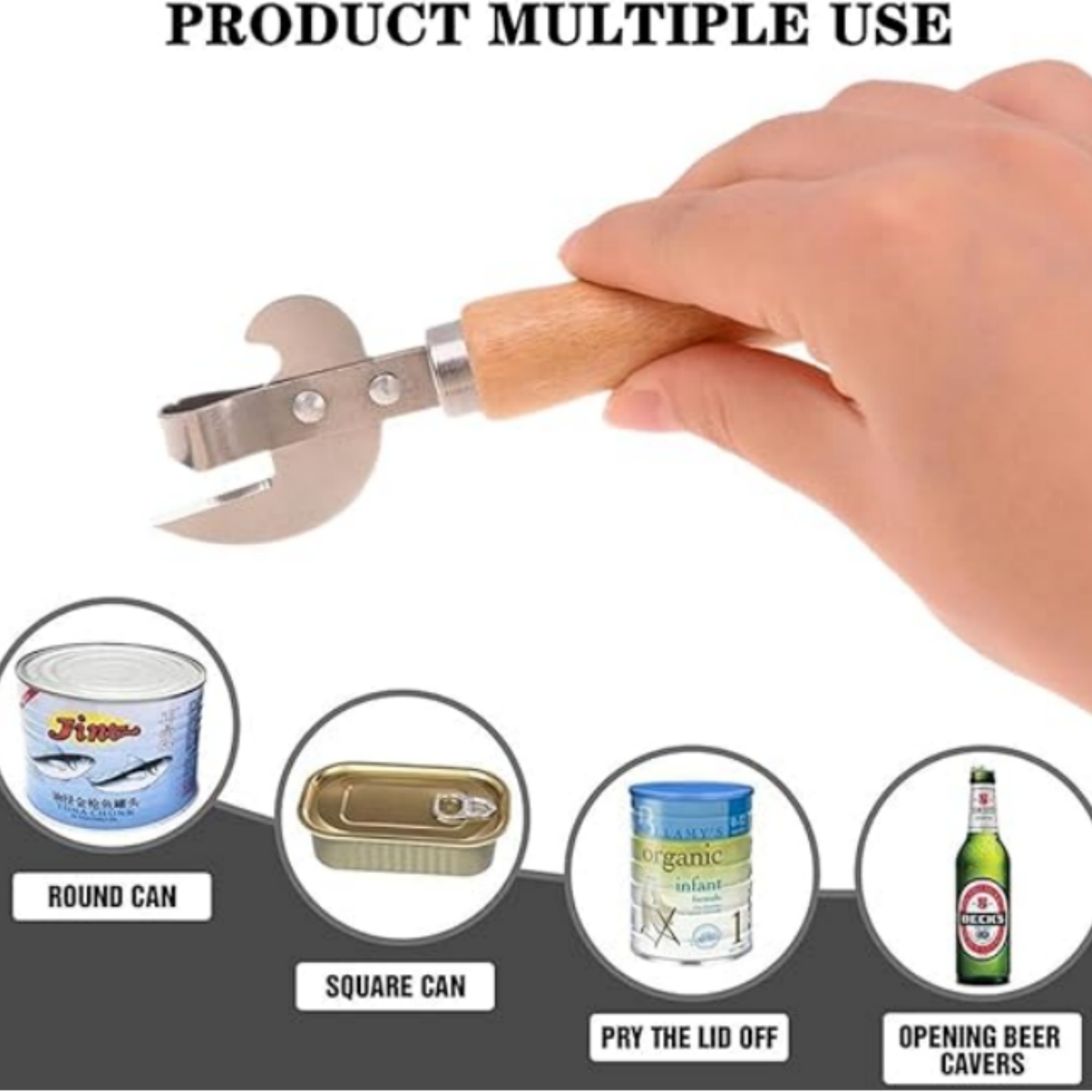 Wooden Handle Can Opener Item No#31355 - Image 4