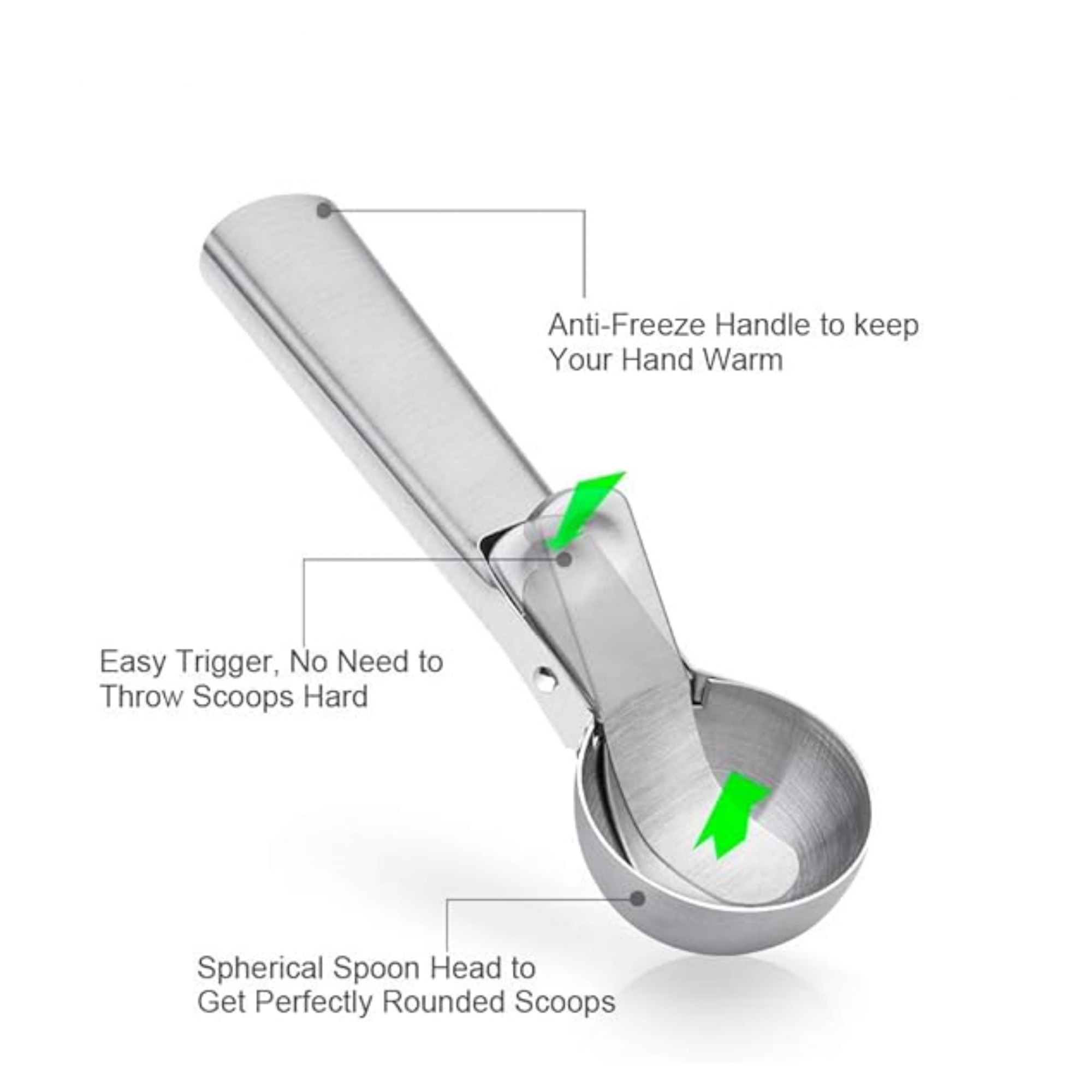 Premium Ice Cream Scoop With Trigger Item No#31357 - Image 4